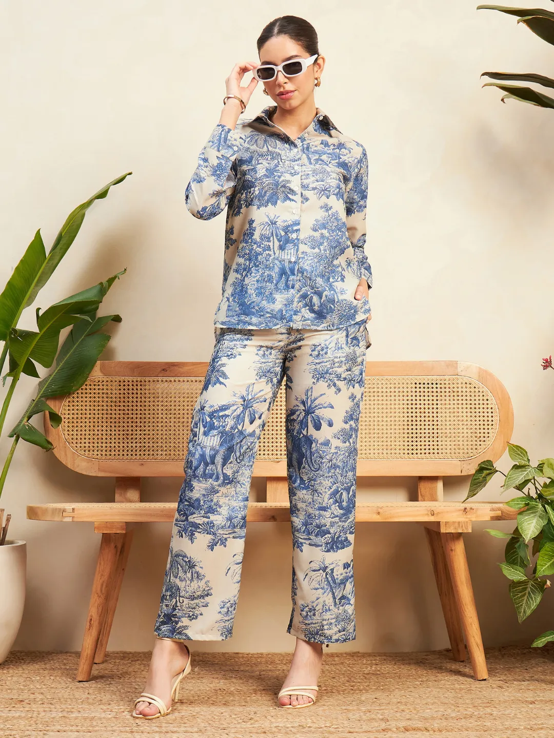 Printed Linen 2 Piece Co-ord Set