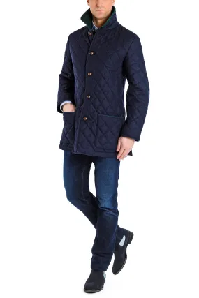 Quilted loden jacket in navy