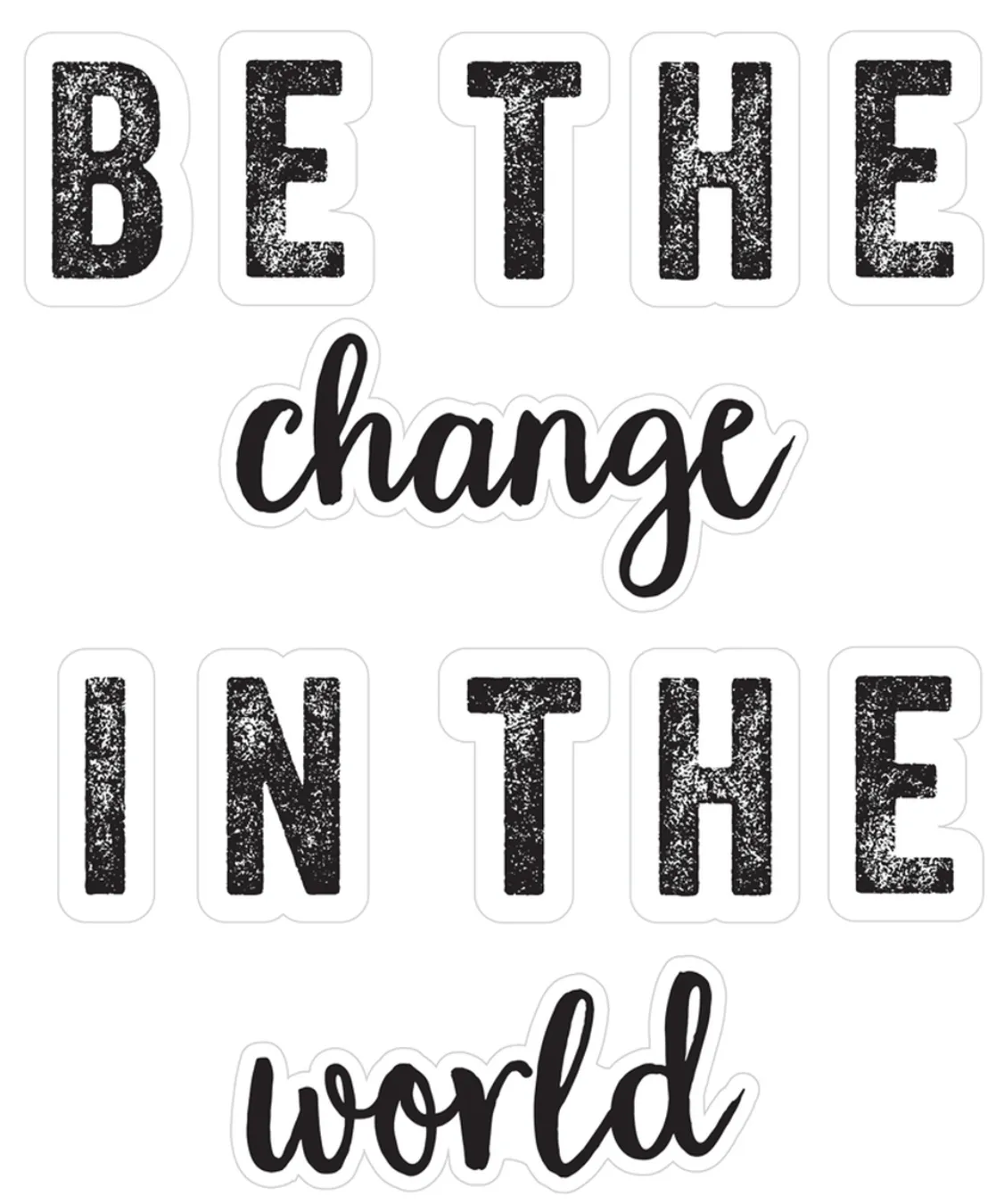 "Be The Change" Large Words | Woodland Whimsy | UPRINT | Schoolgirl Style