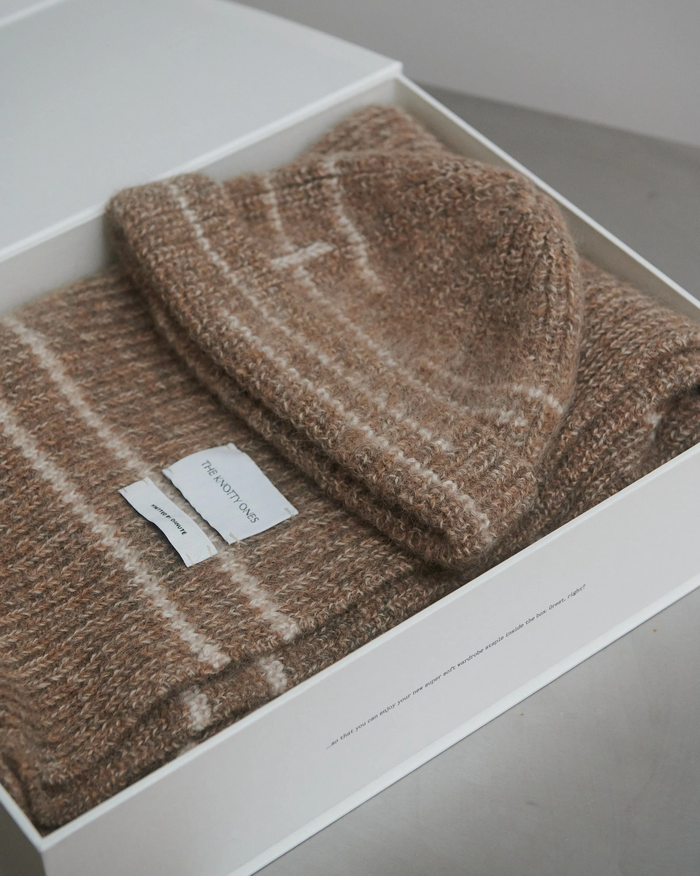 Raštų: Buckwheat & Blue Alpaca Wool Beanie