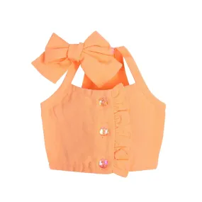 Red Carpet Ribbon Top - Orange