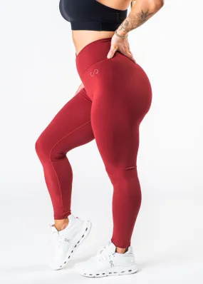 Regal Booty Scrunch Leggings | Deep Red