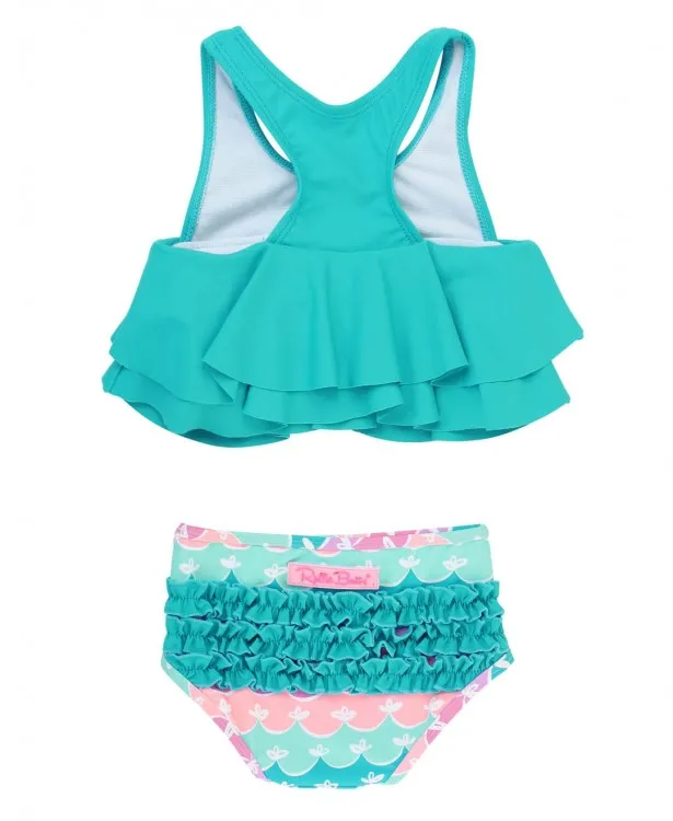 Ruffle Butts-Mermaid Aqua Ruffle Bikini