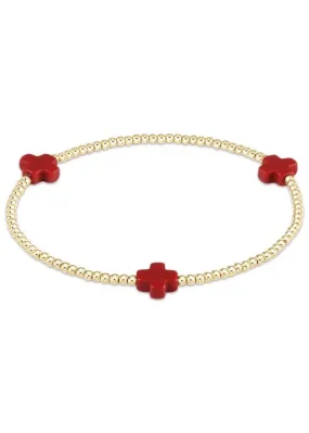 SIGNATURE CROSS BRACELET - RED