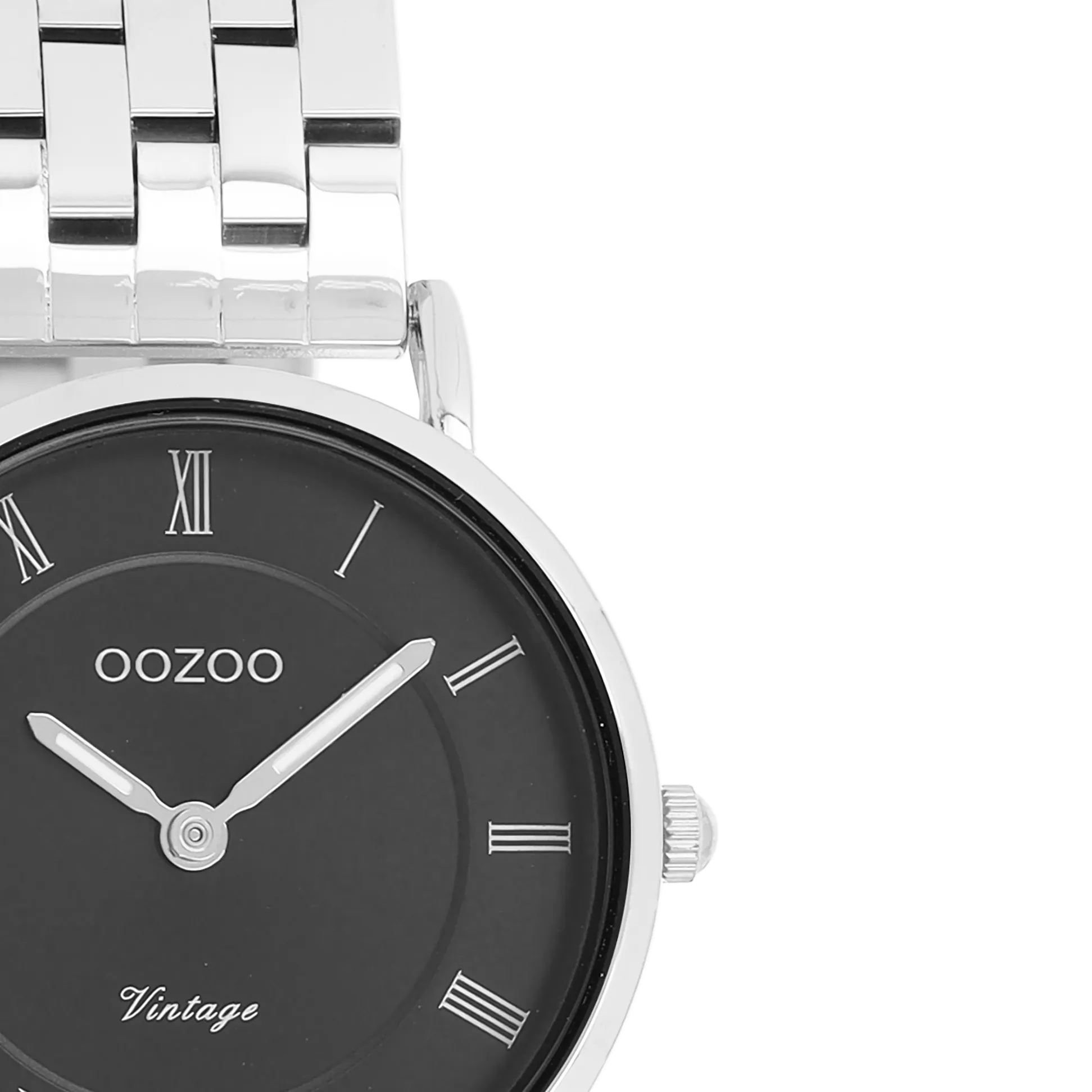 Silver coloured OOZOO watch with silver coloured stainless steel bracelet - C20373