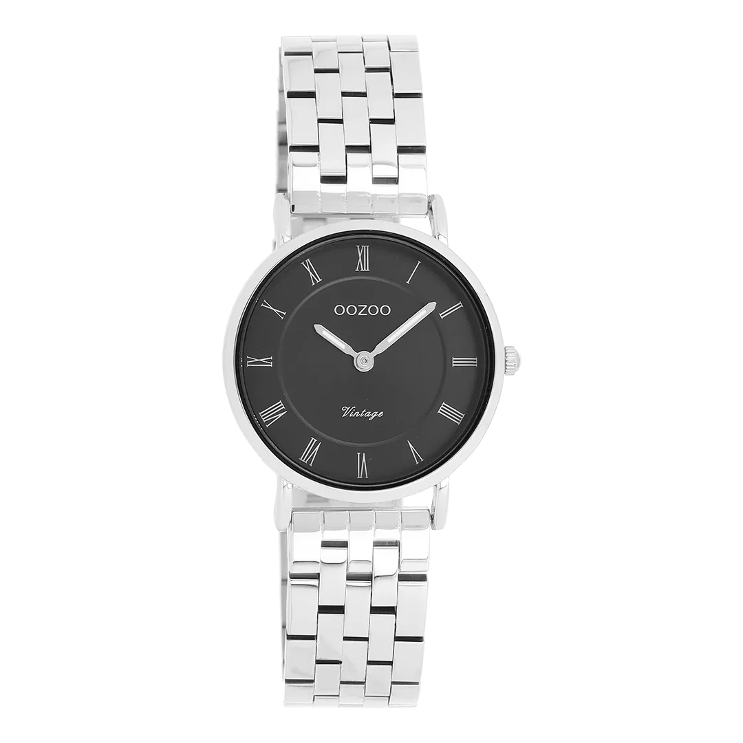 Silver coloured OOZOO watch with silver coloured stainless steel bracelet - C20373