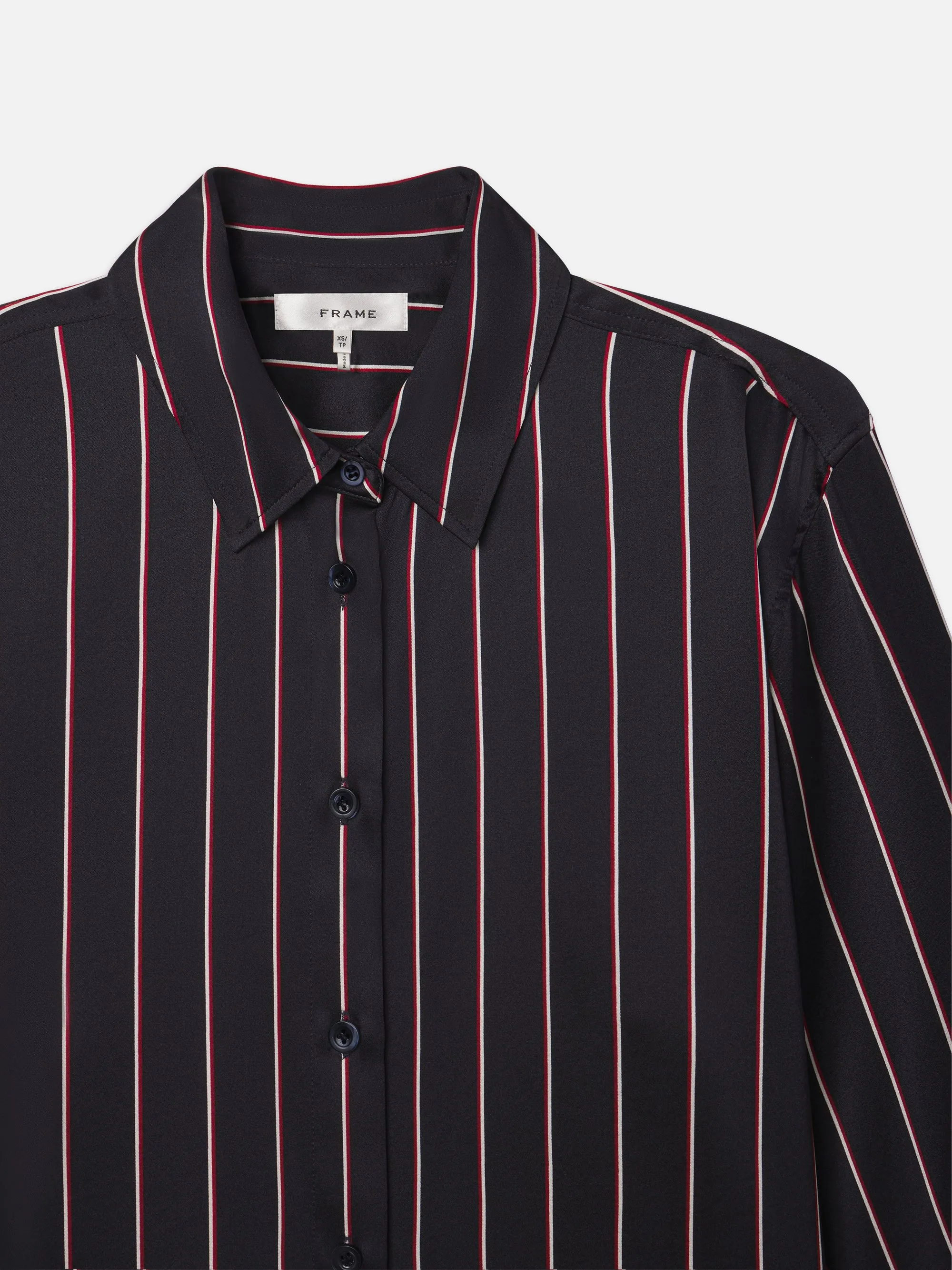 The Standard Shirt -- Navy Stripe Multi