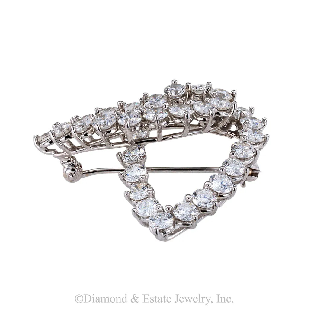 Tiffany & Co Diamond Platinum Brooch