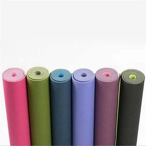 TPE Bicolor 6mm Yoga Mat Outdooors Fitness Sport Anti Skid Pad Odorless Body Building Yoga Mat