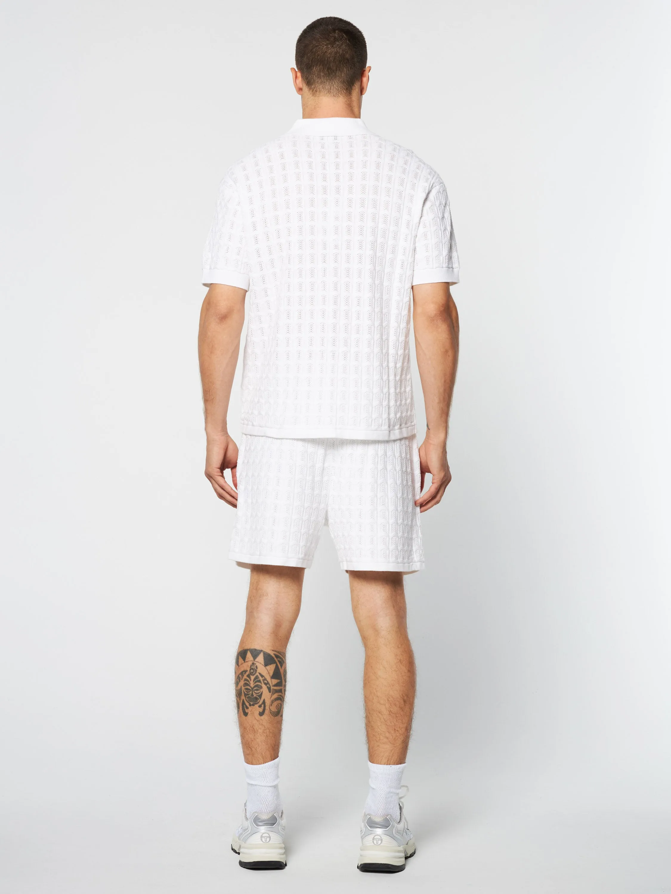 Ulivo Crochet Shirt- Brilliant White