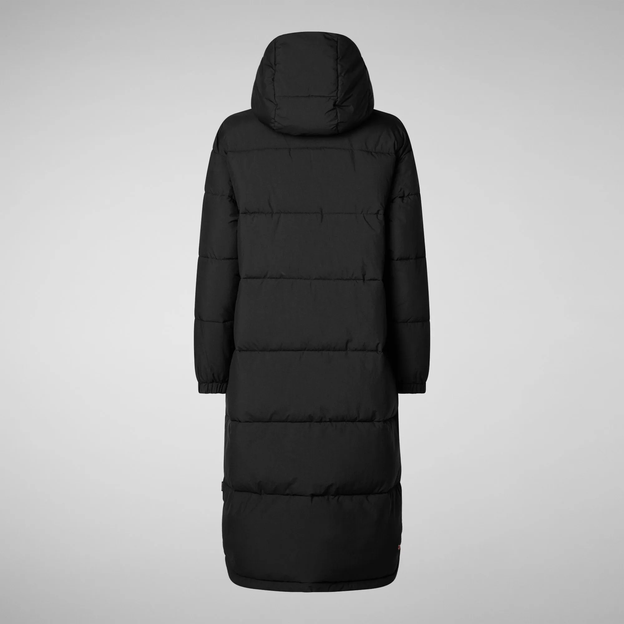 Woman's hooded coat Halesia in black