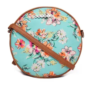 Womens Multi Color Flower Print Womens Sling Bag Medium Size